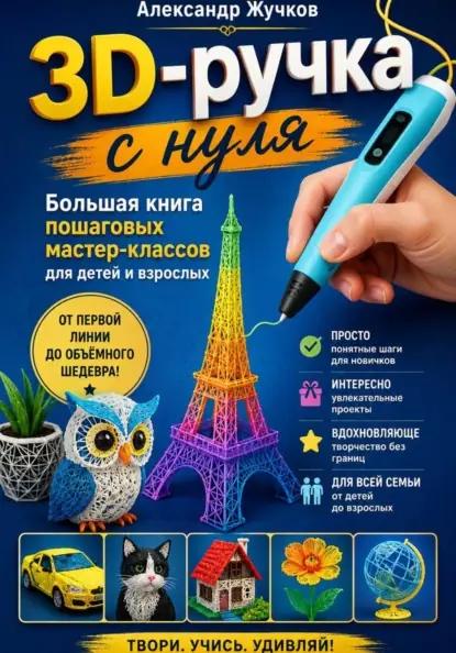 3D-ручка с нуля. Большая книга пошаговых мастер-классов для детей и взрослых