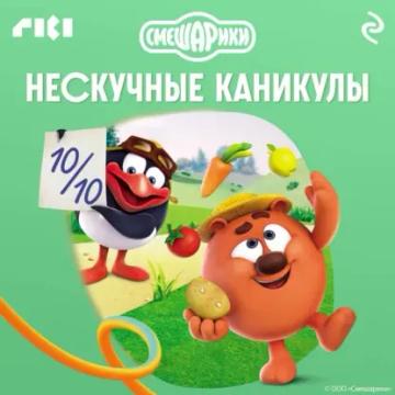 Обложка аудиокниги «Смешарики. Нескучные каникулы»