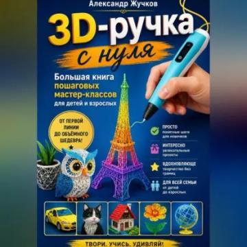 Обложка аудиокниги «3D-ручка с нуля. Большая книга пошаговых мастер-классов для детей и взрослых»