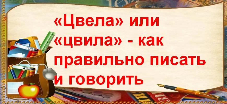 «Цвела» или «цвила» - как правильно писать и говорить
